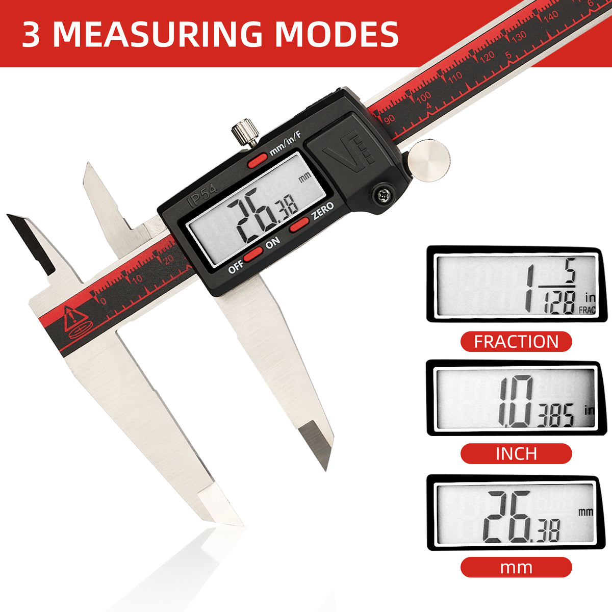 VINCA DCLA-1205 IP54 Digital Caliper 12 inch – Clockwise Tools