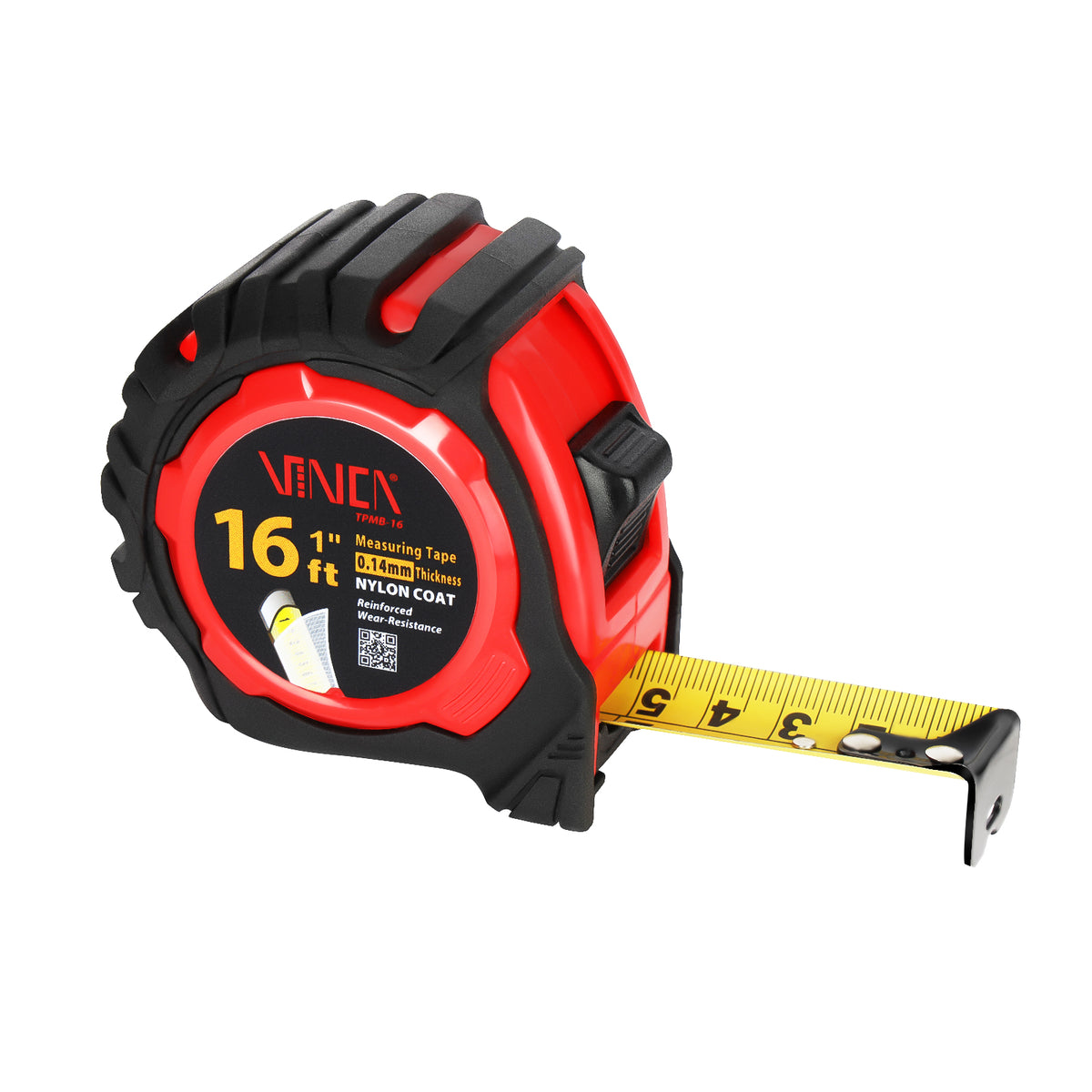 16' SAE Tape Measure (Red), TPM16