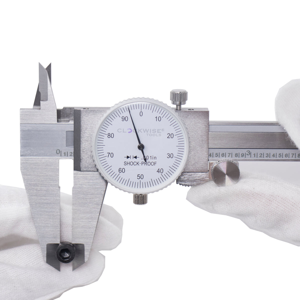 Clockwise Tools DDLR-0805 Shock Proof Dial Caliper 8 inch