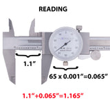 Clockwise Tools DDLR-0605 Shock Proof Dial Caliper 6 inch 50pcs (CHI)