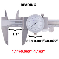 Clockwise Tools DDLR-0805 Shock Proof Dial Caliper 8 inch 40pcs (CHI)