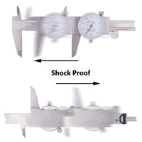 Clockwise Tools DDLR-0605 Shock Proof Dial Caliper 6 inch 50pcs