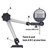 Clockwise Tools DIBR-0105 Digital Indicator and Magnetic Base 9pcs (CHI)