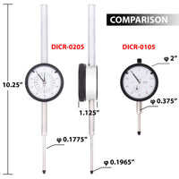 Clockwise Tools DICR Dial Indicator 0-2 inch
