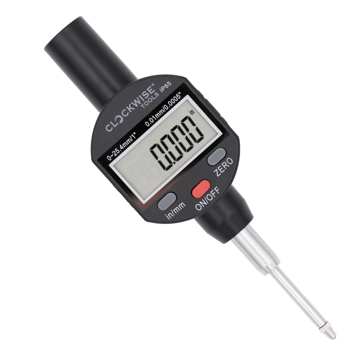 Clockwise Tools DPIR0105 IP65 Digital Indicator 01"/25.4mm