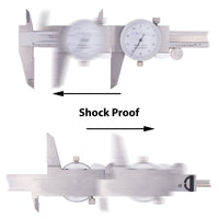 Clockwise Tools DDLR-0605 Shock Proof Dial Caliper 6 inch