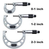 Clockwise Tools MMSR-01 Micrometer Set 0-1", 1-2", 2-3"